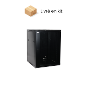 Coffret 19" - 15U 600 x 600 mm - Noir | En kit