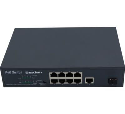 Switch 8 ports 10/100 PoE+ 120W + 1 port Gigabit Uplink combo RJ45/SFP