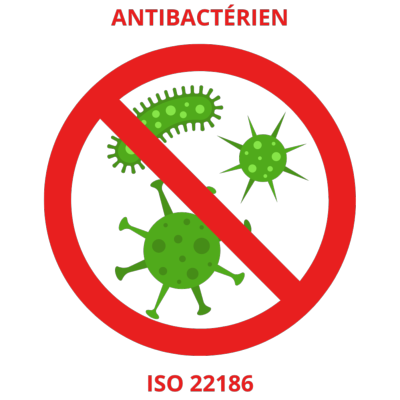 Plastron plat antibactérien 45 x 45 | 1 port RJ45