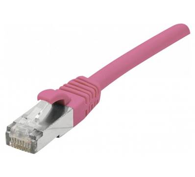 Cordon RJ45 Cat. 6A S/FTP - LSZH | Rose 10m 