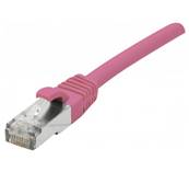 Cordon RJ45 Cat. 6A S/FTP - LSZH | Rose 1m 