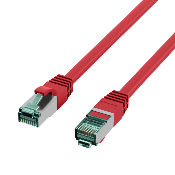 Cordon RJ45 Cat. 6A S/FTP - LSZH | Rouge 0.15m