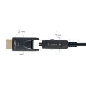 Cordon micro HDMI AOC 30M - M/M | Micro HDMI + HDMI / HDMI