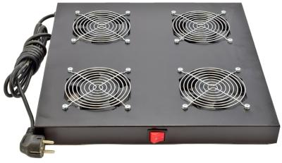 Caisson 4 ventilateurs - Noir | Compatible armoires profondeur 800 mm