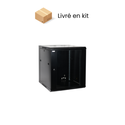 Coffret 19" - 12U 600 x 600 mm - Noir | En kit