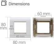 Enjoliveur 80x80 mm pour plastron 45x45