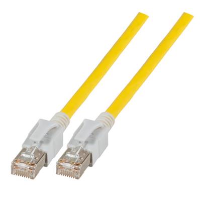 Cordon RJ45 Cat. 6A S/FTP - LED | Jaune 5m 