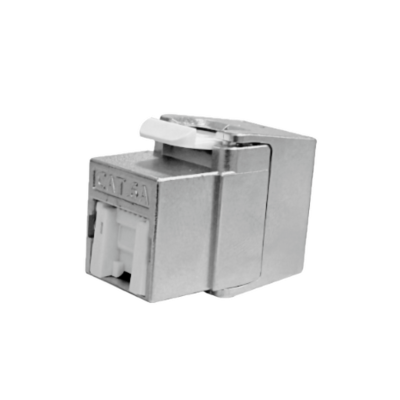Embase RJ45 CAT. 6A S/FTP SLIM avec volet | Accroche Keystone