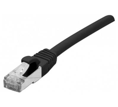 Cordon RJ45 Cat. 6A S/FTP - LSZH | Noir 0.15m