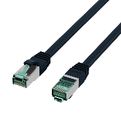 Cordon RJ45 Cat. 6A S/FTP - LSZH | Noir 0.30m