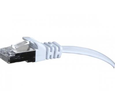 Cordon RJ45 Cat. 6 U/FTP - PVC - Plat | Blanc 1m 