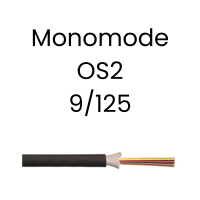 Cble optique 9/125 OS2 intrieur/extrieur 