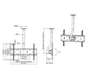 Support plafond pour écran 37 - 60"