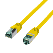 Cordon RJ45 Cat. 6A S/FTP - LSZH | Jaune 0.30m