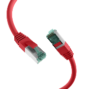 Cordon RJ45 Cat. 6A S/FTP - LSZH | Rouge 0.15m