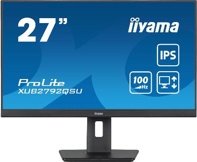 Écran 27" QHD réglable en hauteur avec hub USB - IIYAMA