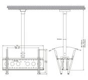 Support plafond double pour écran 32 - 60"