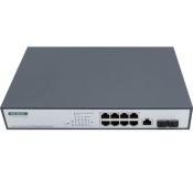 Switch 8 ports Gigabit PoE+ 140W et 2 ports SFP