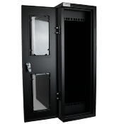 Coffret vertical mural 19" - 6U épaisseur 300mm - Noir