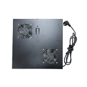 Caisson 2 ventilateurs - Noir | Compatible armoires profondeur 600 mm