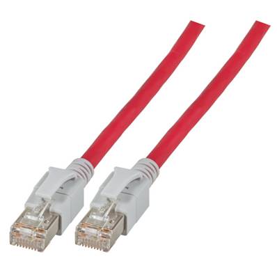 Cordon RJ45 Cat. 6A S/FTP - LED | Rouge 7.5m 