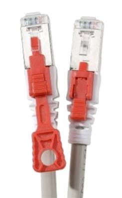 Cordon RJ45 Verrouillable Cat. 6 S/FTP - PVC | Gris 1m 