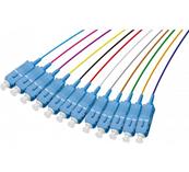 Pigtails multimode 12 couleurs SC - 62.5/125 - 1m