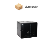 Coffret 19" - 9U 600 x 600 mm - Noir | En kit