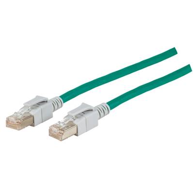 Cordon RJ45 Cat. 6A S/FTP - LED | Vert 2m 