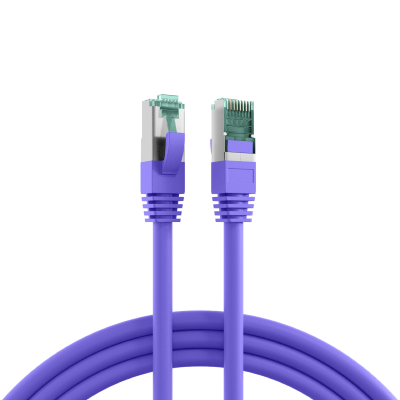 Cordon RJ45 Cat. 6A S/FTP - LSZH | Violet 0.30m