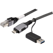 Cordon RJ45 USB-C/A Cat. 6 | 2m