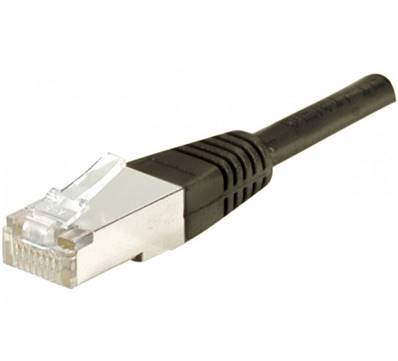 Cordon RJ45 Cat. 6 F/UTP - Étanche | Noir 1m 