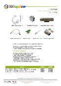 Kit com 4 cordons cat.6a + 4 embases RJ45 + bornier/terre + rep.tv