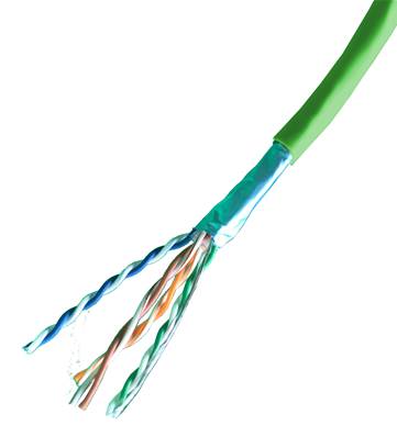 Cable patch multibrins 4p cat.6 f/utp, pvc - vert