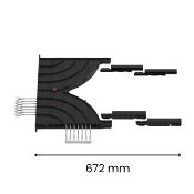 Panneau de gestion de câbles 24 ports | Pour baie profondeur 1000 mm