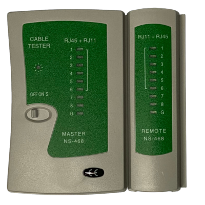 Testeur de continuité RJ45 RJ11 - Kit maître + module distant - LED par broche