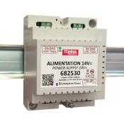 Alimentation 14 Vcc - 2 A pour moniteurs - DIN 4 modules - 230 V