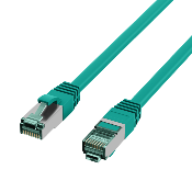 Cordon RJ45 Cat. 6A S/FTP - LSZH | Vert 0.30m