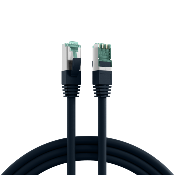 Cordon RJ45 Cat. 6A S/FTP - LSZH | Noir 0.15m