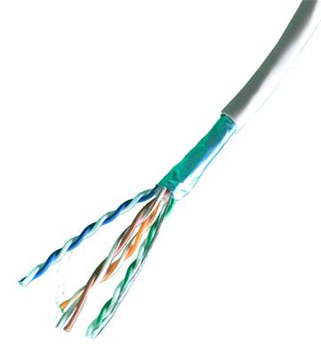 Cable patch multibrins 4p cat.6 f/utp, pvc - gris