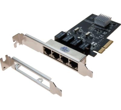 Carte Réseau PCI-Express avec Switch 4 ports Gigabit | Low Profile