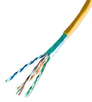 Cable patch multibrins 4p cat.6 f/utp, pvc - jaune