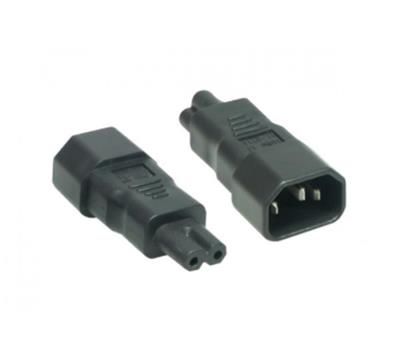 Adaptateur secteur iec c14 m / c7 femelle (bipolaire)