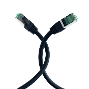 Cordon RJ45 Cat. 6A S/FTP - LSZH | Noir 0.30m