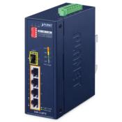 Switch industriel 4 ports 10/100TX 802.3at PoE+ et 1 port 100FX Ethernet 