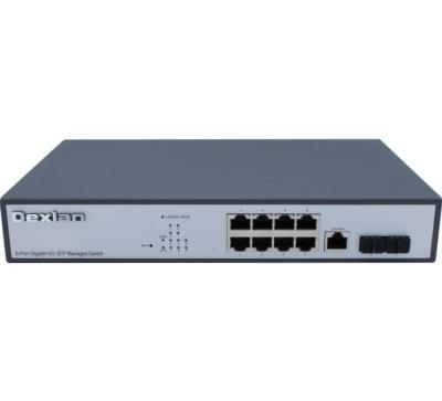 Switch rackable 8 ports Gigabit et 2 ports SFP | Manageable niveau 2