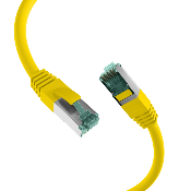 Cordon RJ45 Cat. 6A S/FTP - LSZH | Jaune 0.30m