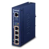 Switch industriel 1 port 802.3bt PoE++ et 4 ports 02.3af/at Gigabit PoE Extender