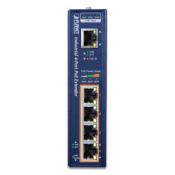 Switch industriel 1 port 802.3bt PoE++ et 4 ports 02.3af/at Gigabit PoE Extender