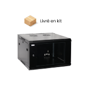 Coffret 19" - 6U 600 x 600 mm - Noir | En kit